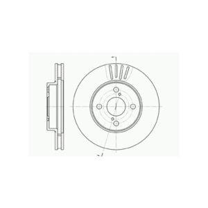 Front Vented Brake Disc Pair Coated - 255mm Diameter