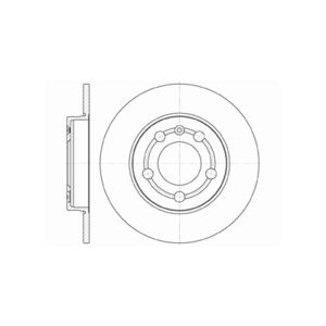 Rear Solid Brake Disc Pair Coated - 239mm Diameter