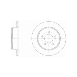 Rear Solid Brake Disc Pair Coated - 285mm Diameter