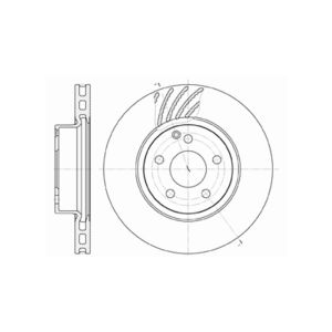 Front Vented Brake Disc Pair Coated - 312mm Diameter