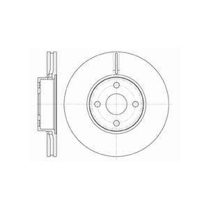 Front Vented Brake Disc Pair Coated - 275mm Diameter