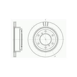 Rear Vented Brake Disc Pair Coated - 300mm Diameter