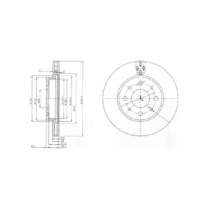 FRONT VENTED BRAKE DISC PAIR - 240.5MM DIAMETER