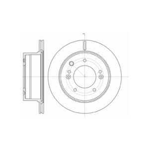 Rear Vented Brake Disc Pair Coated - 315mm Diameter