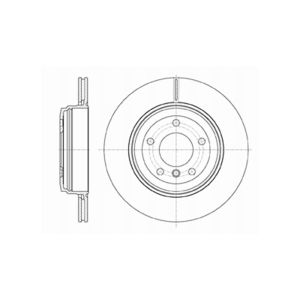 Rear Vented Brake Disc Pair Coated - 320mm Diameter