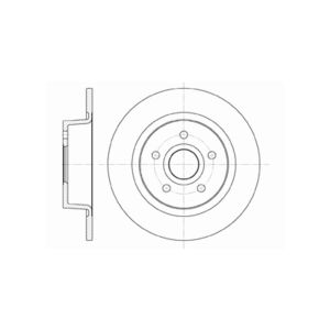 Rear Solid Brake Disc Pair Coated - 278mm Diameter