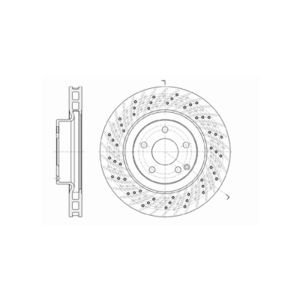 Front Vented Brake Disc Pair - 330mm Diameter