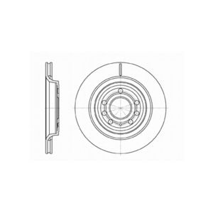 Rear Vented Brake Disc Pair Coated - 292mm Diameter