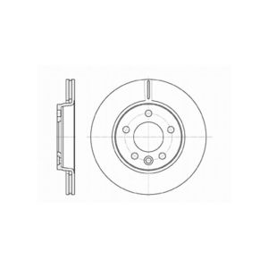 Rear Vented Brake Disc Pair Coated - 294mm Diameter