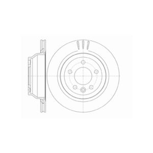 Rear Vented Brake Disc Pair Coated - 314mm Diameter