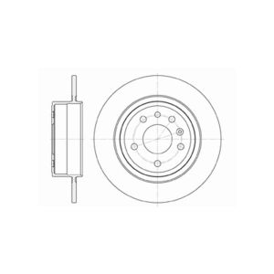 Rear Solid Brake Disc Pair Coated - 286mm Diameter