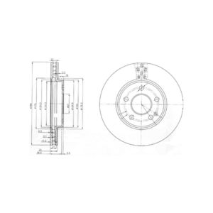 Front Vented Brake Disc Pair - 288mm Diameter