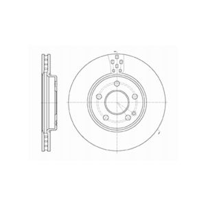 Front Vented Brake Disc Pair Coated - 288mm Diameter