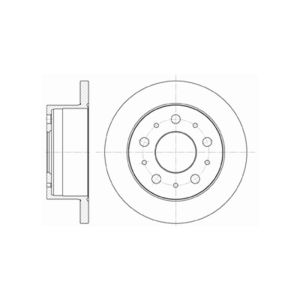 Rear Solid Brake Disc Pair Coated - 280mm Diameter