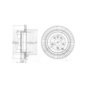 REAR VENTED BRAKE DISC PAIR - 350MM DIAMETER