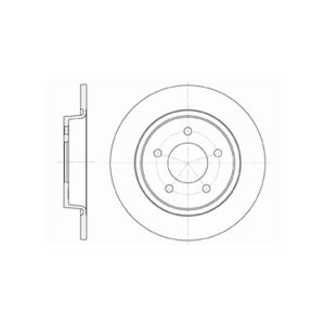 Rear Solid Brake Disc Pair Coated - 280mm Diameter