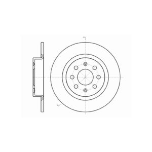 Rear Solid Brake Disc Pair Coated - 264mm Diameter