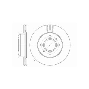 Front Vented Brake Disc Pair Coated - 234mm Diameter