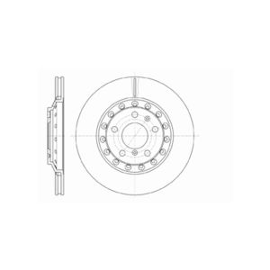 Rear Vented Brake Disc Pair Coated - 310mm Diameter