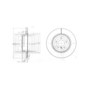 Rear Vented Brake Disc Pair - 336mm Diameter