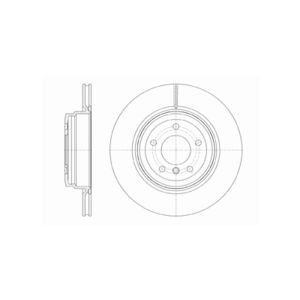 Rear Vented Brake Disc Pair Coated - 336mm Diameter