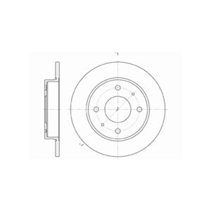 Rear Solid Brake Disc Pair Coated - 250mm Diameter