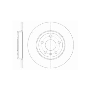 Rear Solid Brake Disc Pair Coated - 288mm Diameter