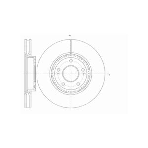 Front Vented Brake Disc Pair Coated - 300mm Diameter