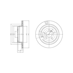 Rear Vented Brake Disc Pair - 354mm Diameter