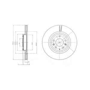 FRONT VENTED BRAKE DISC PAIR - 323MM DIAMETER