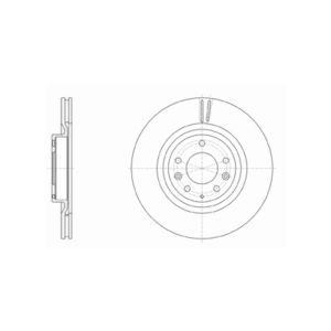 Front Vented Brake Disc Pair Coated - 323mm Diameter