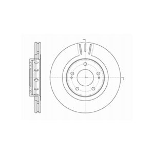 Front Vented Brake Disc Pair Coated - 294mm Diameter