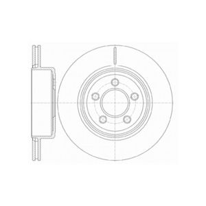 Rear Vented Brake Disc Pair Coated - 320mm Diameter