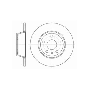 Rear Solid Brake Disc Pair Coated - 286mm Diameter