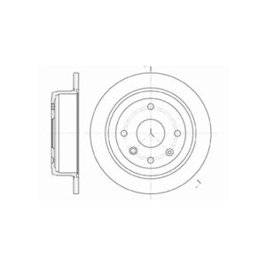 Rear Solid Brake Disc Pair Coated - 258mm Diameter