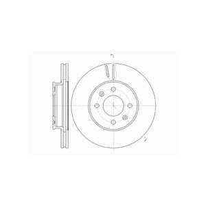 Front Vented Brake Disc Pair Coated - 256mm Diameter