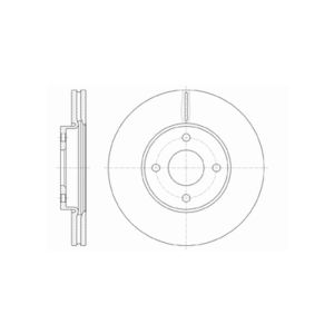 Front Vented Brake Disc Pair Coated - 278mm Diameter