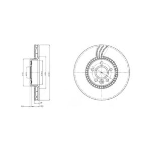 Front Vented Brake Disc Pair - 316mm Diameter