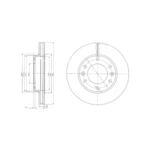 Front Vented Brake Disc Pair - 300mm Diameter