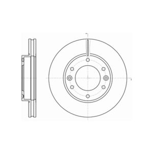 Front Vented Brake Disc Pair Coated - 300mm Diameter