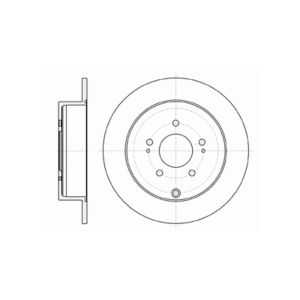 Rear Solid Brake Disc Pair Coated - 302mm Diameter