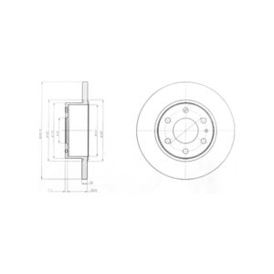 Rear Solid Brake Disc Pair - 296mm Diameter