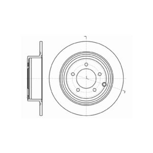 Rear Solid Brake Disc Pair Coated - 302mm Diameter