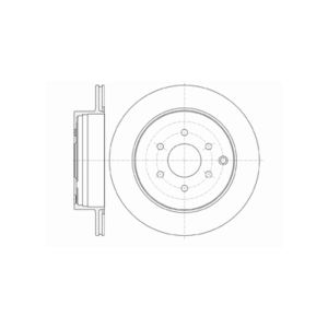 Rear Vented Brake Disc Pair Coated - 307.5mm Diameter