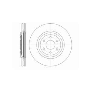 Front Vented Brake Disc Pair Coated - 320mm Diameter