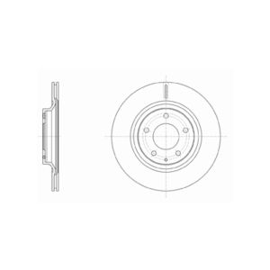 Rear Vented Brake Disc Pair Coated - 302mm Diameter