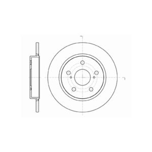 Rear Solid Brake Disc Pair Coated - 270mm Diameter