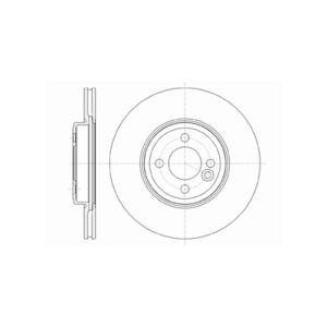 Front Vented Brake Disc Pair Coated - 294mm Diameter