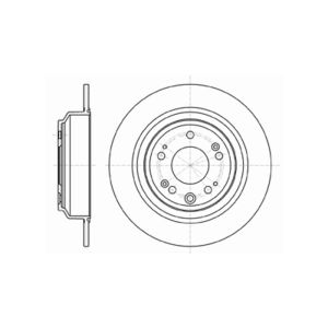 Rear Solid Brake Disc Pair Coated - 305mm Diameter