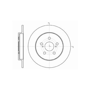 Rear Solid Brake Disc Pair Coated - 259mm Diameter